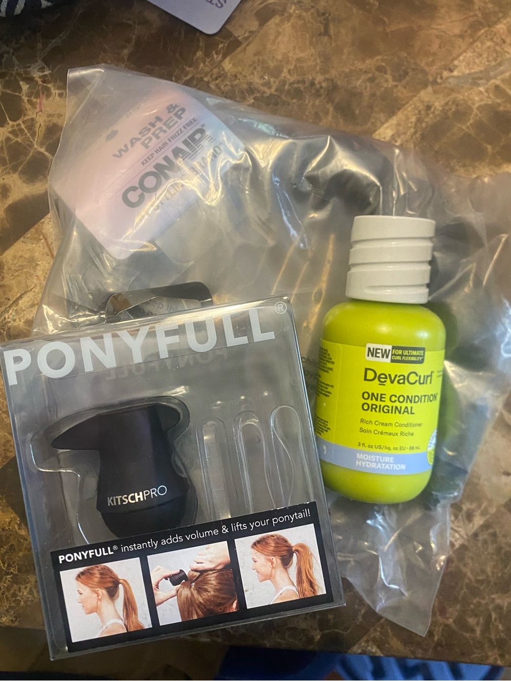 Hair Bundle DevaCurl One Condition, Conair Headband & Kitschpro Ponyfull NWT